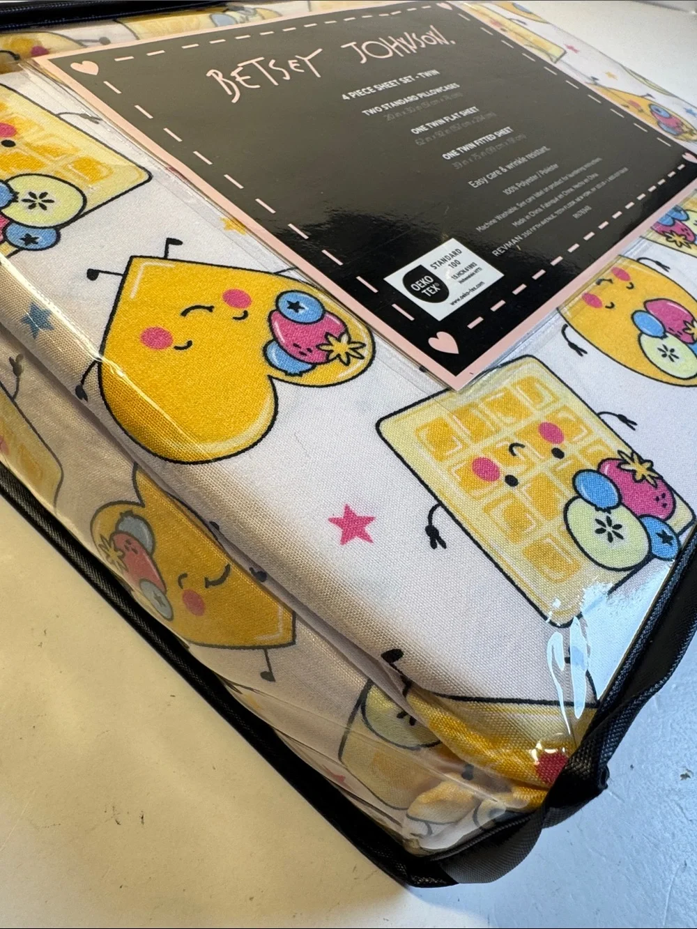Betsey Johnson Pancakes and Waffles Twin Sheet set